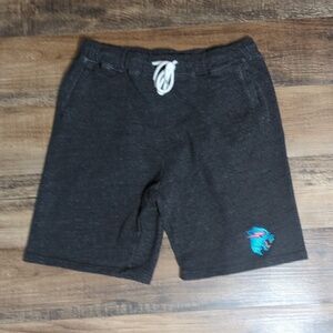 MrBeast Terry Cloth Jogger Sweat Shorts Size Large in Heathered Black